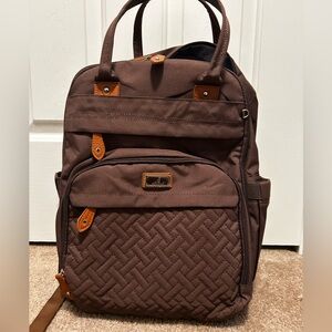 Brown and Tan Quilted Bag